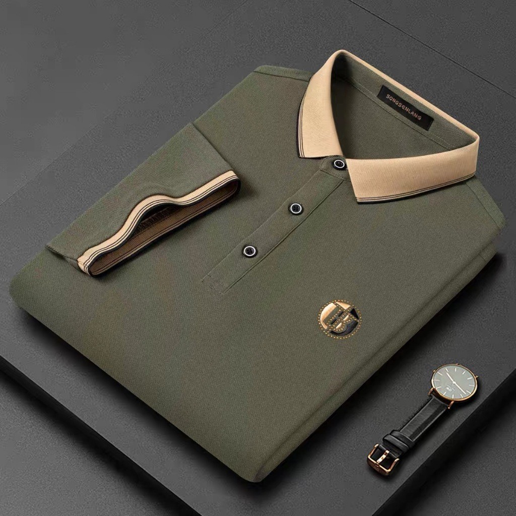 BeCoolMan เสื้อโปโล แขนสั้น ปักลาย ระบายอากาศ สวมใส่สบาย สําหรับผู้ชาย ราคา ถูกที่สุด ดีลบีเคเค แกลเลอรีภาพที่ 2