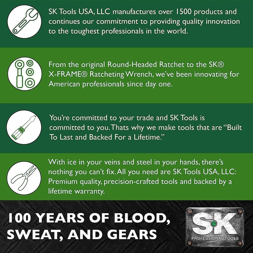 SK Tools USA 2-in-1 SureGrip® ไขควงพกพา: #1 ฟิลลิปส์&3/16" เจาะรู | 85112 H2JL