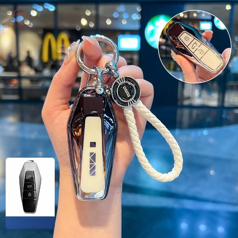 TPU ฝาครอบกุญแจรถสําหรับ Chery JAECOO 6 EV Chery ICAR03 J6 iCAR03t,Key Holder Fob Shell พวงกุญแจ