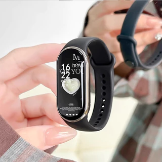สายยางกีฬา for Xiaomi Mi Band 10/9/8 อุปกรณ์เสริมสร้อยข้อมือซิลิโคน Soft Polos Warna for Smartwatch Mi Band 10 9 8 NFC