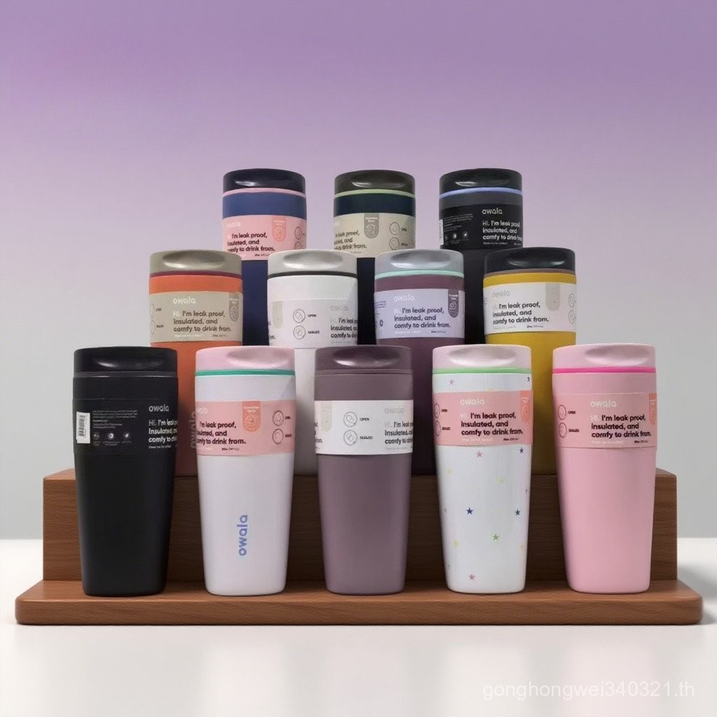 Breeze Cup.Owala SmoothSip Slider 20oz Tumbler Ceramic Insulated Coffee Mug Inner BPA-Free Leakproof