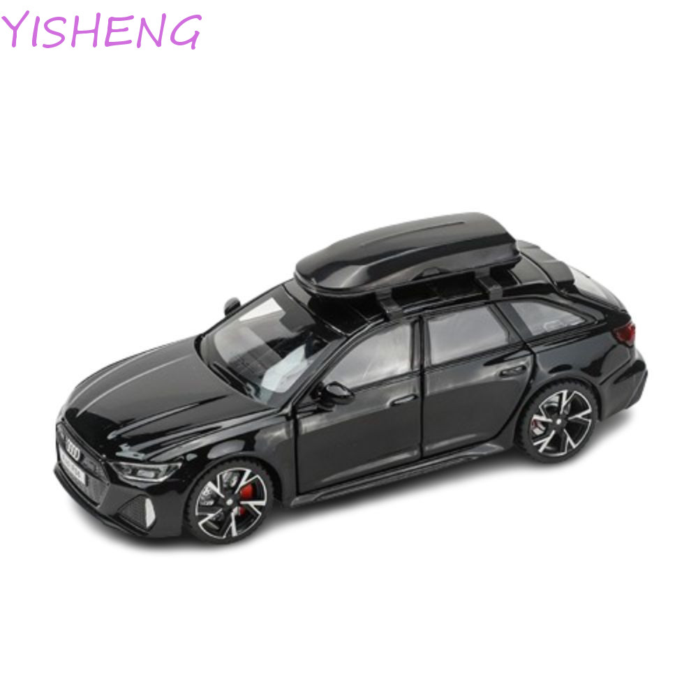 YISHENG58BS Audi RS6 รถของเล่น, 1:32 7 ประตูเปิด Audi Alloy Car Model, Alloy High Playility with Sou