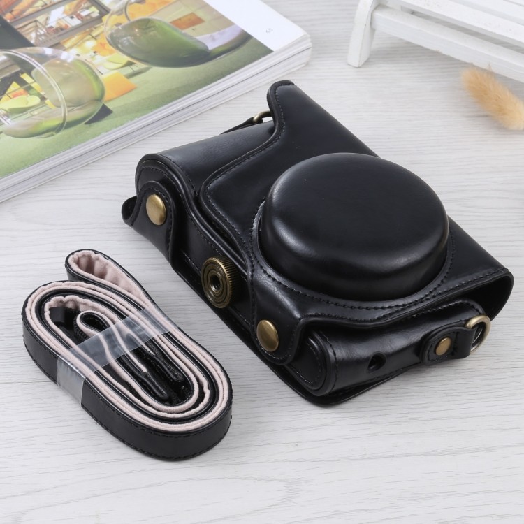 คุณภาพดี Full Body Camera กระเป๋าหนัง PU พร้อมสายรัดสําหรับ Samsung Galaxy Camera EK-GC100 / EK-GC11