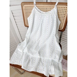 ชุดนอนลายดอกไม้ ผ้าฝ้ายนุ่มนวล สบายๆ สำหรับฤดูร้อน