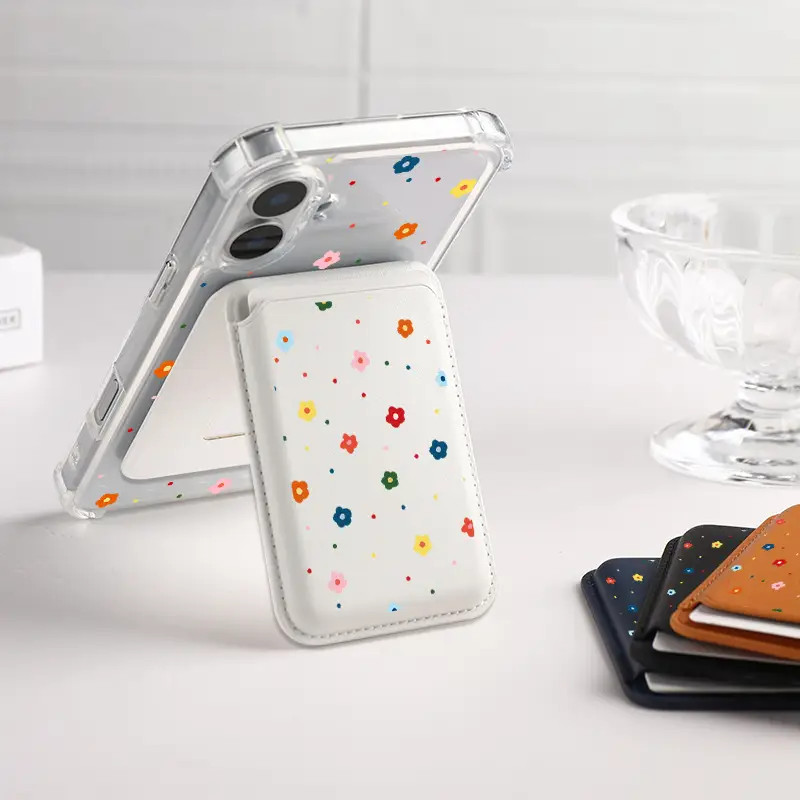 ดอกไม้ขนาดเล็กรูปแบบกระเป๋าสตางค์เคสกันกระแทกเหมาะสําหรับiPhone 11 12promax 12 13 14 15 Proกรณีปกหลัง14Promax 15pro 16 Pro max 17 17air 17Promaxปลอก