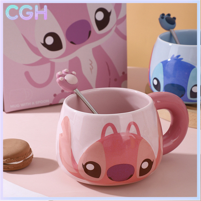 CGH Stitch แก้วเซรามิค 3D พร้อมช้อน 550ml รูปที่ 2