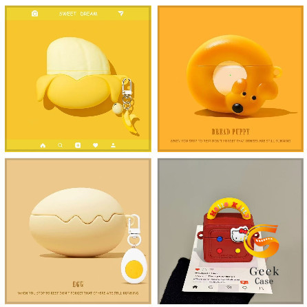 Geek สําหรับ HOCO EW84 EW74 หูฟังบุคลิกภาพการ์ด Love Banana Eggshell