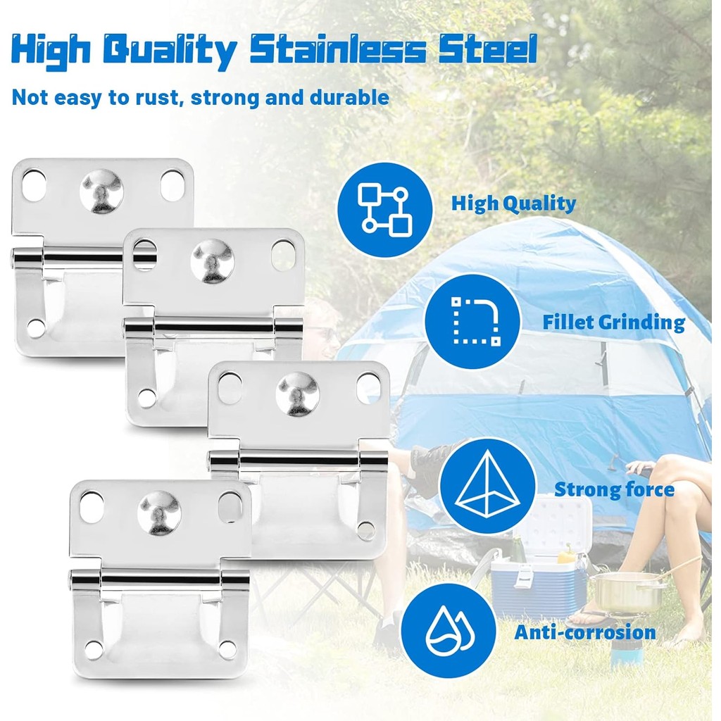 บานพับสแตนเลสสำหรับColeman Igloo ทดแทนส่วนประกอบCooler โมเดลต่างๆ เช่น 5250 และ 6262