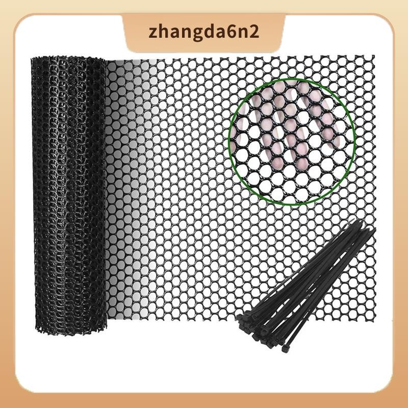 In StockChicken Wire Mesh Roll-15.7IN X 20FT รั้วพลาสติกสําหรับไก่ลูกสุนัขสําหรับสัตว์ปีกดอกไม้สีดํา