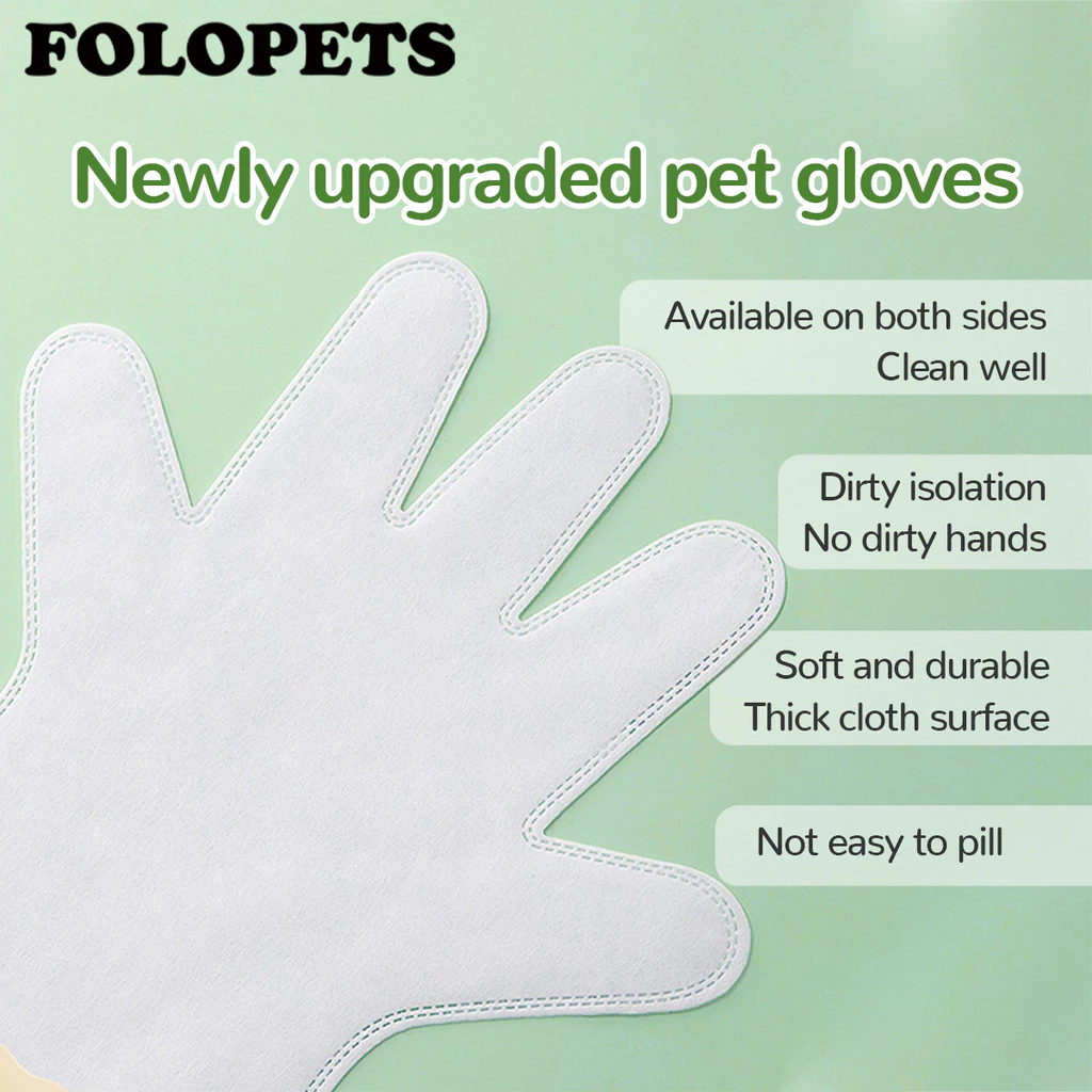 FOLOPETS ถุงมืออาบน้ำสัตว์เลี้ยง 8 ชิ้น thumbnail 4