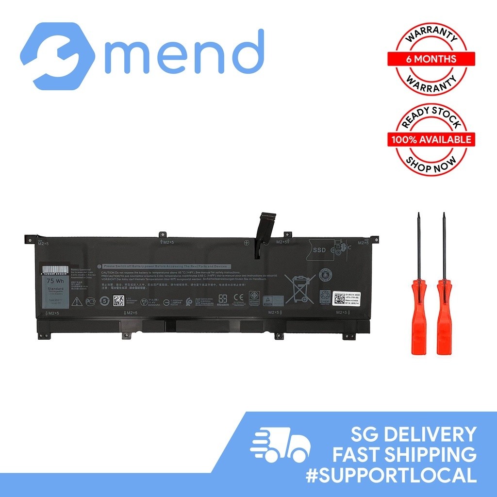 แบตเตอรี่แล็ปท็อป Dell XPS รุ่น: 8N0T7