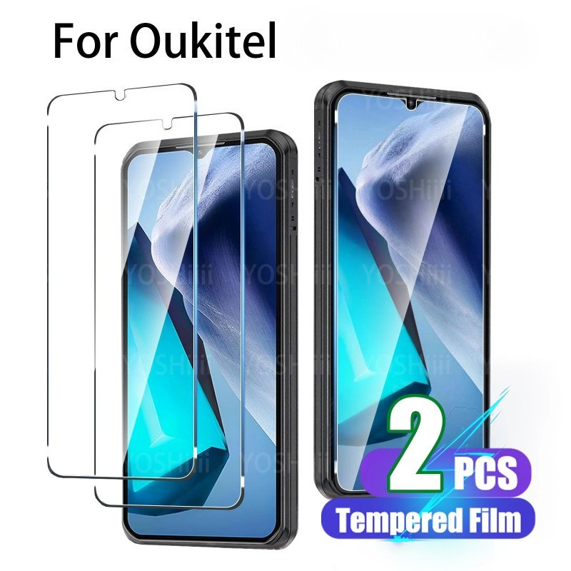 2PCS Black Edgeกระจกนิรภัยฟิล์มสําหรับOukitel WP52 WP50 WP39 WP38 WP36 WP35 WP33 WP28 WP23 WP200 Pro