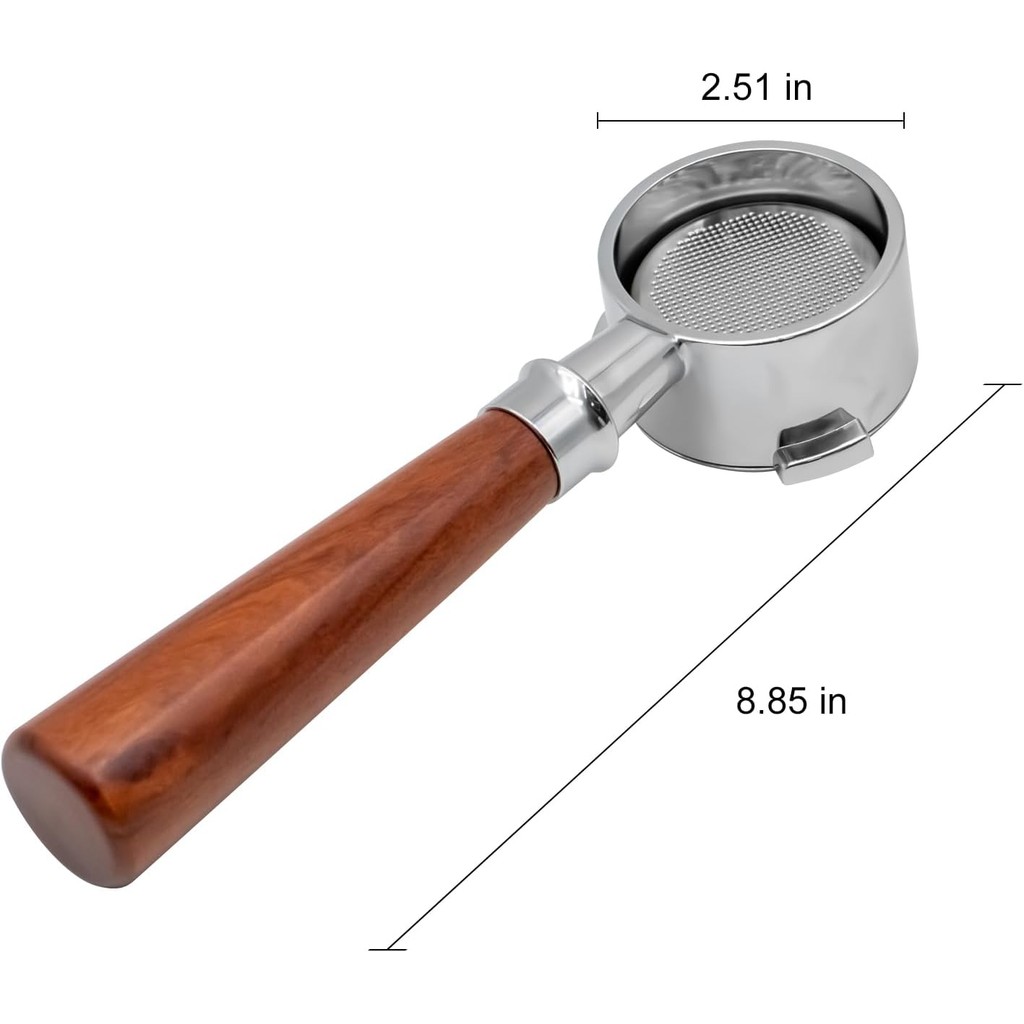 54mm Coffee Bottomless Portafilter Filter Handle, 54mm Stainless Steel Coffee Machine Handle RTMZ