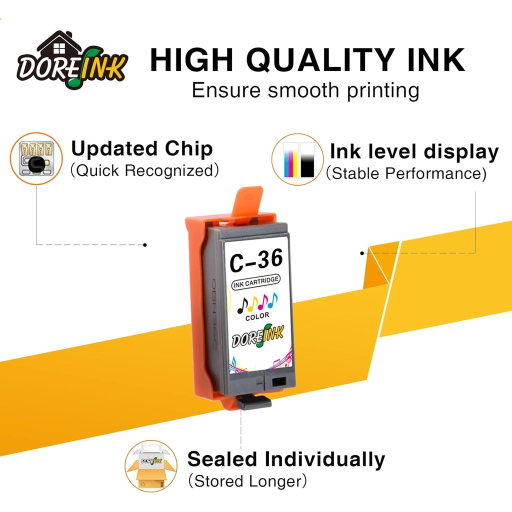 PGI-35 CLI-36 เปลี่ยนตลับหมึกสําหรับ Canon TR150 ตลับหมึก, สําหรับ Canon 35 36 ตลับหมึกทํางานร่วมกับ