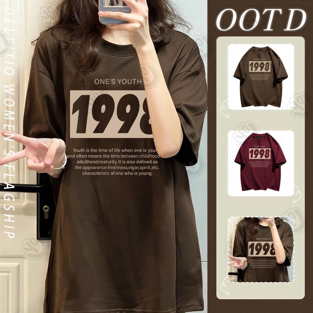 Basi💥เสื้อยืด oversize unisex สตรีทแฟชั่น โคตรนุ่ม เสื้อ cotton 100% ไม่หดตัวลาย เสื้อไม่ยับ ลาย "ONE'S YOUTH“