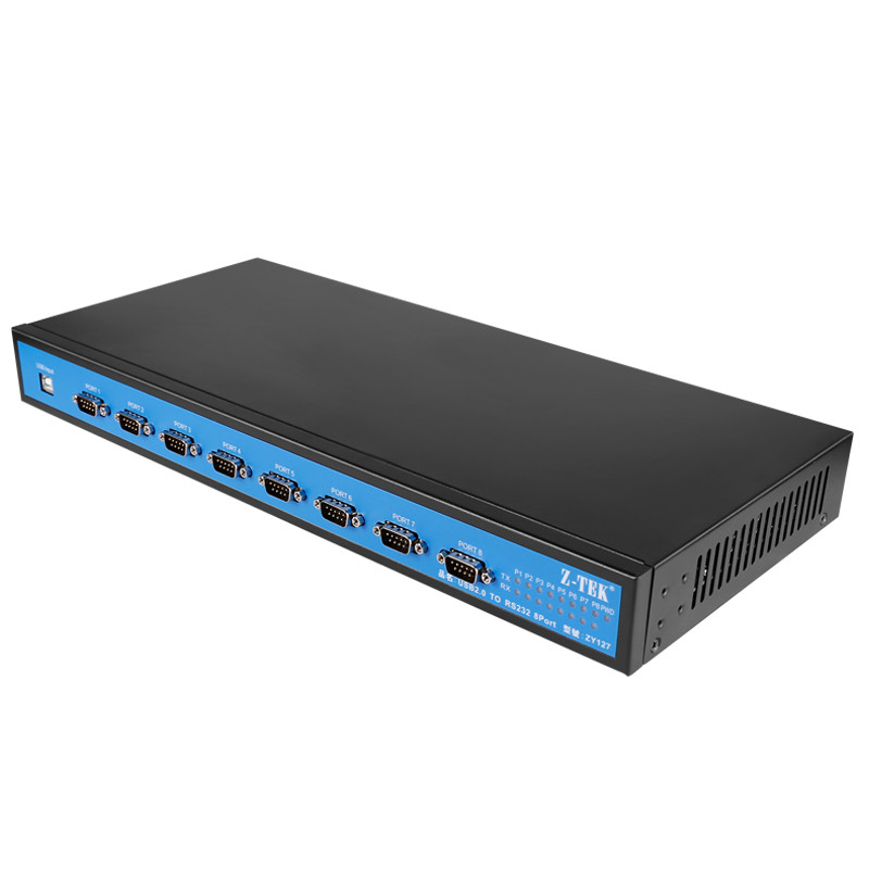 Z-tek Reit USB ถึง 8-Port Serial Port ft232 Converter 9-Pin COM แปดพอร์ต RS232 แหล่งจ่ายไฟอิสระ ZY12