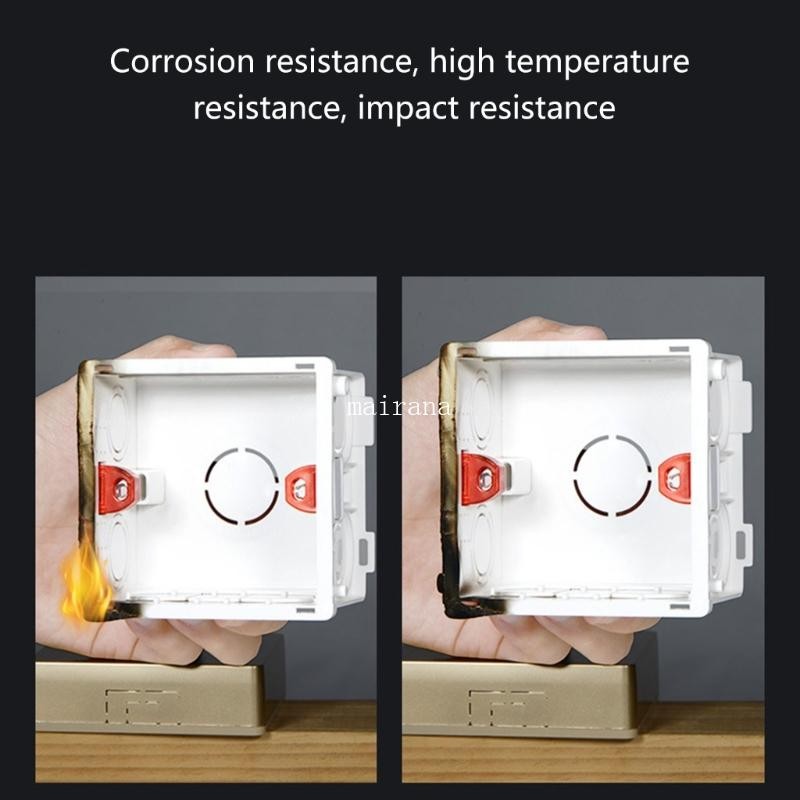 MT 86-Type PVC Junction Box Wall Mount Cassette สําหรับฐานซ็อกเก็ตสวิตช์