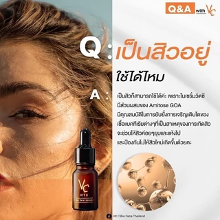 [ซื้อในไลฟ์ลด50%ของแท้มีQRสแกน] VC วิตซีน้องฉัตร เซรั่มเพื่อผิวสว่าง กระจ่างใส รอยสิวแลดูจางลง 10ml