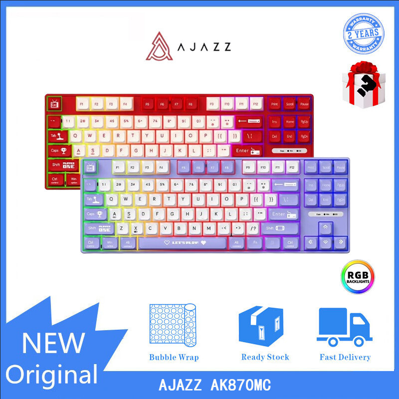 AJAZZ AK870MC คีย์บอร์ดเชิงกลแบบถอดเปลี่ยนได้ร้อน