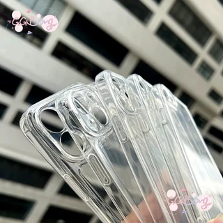 เคสซิลิโคนกันกระแทกโปร่งใส เคสไอโฟน 11 16 สำหรับIPhone 17 air 16 13 14 11 15 12 Pro Max 16 XR 14 15 7 8 6s Plus XS X SE