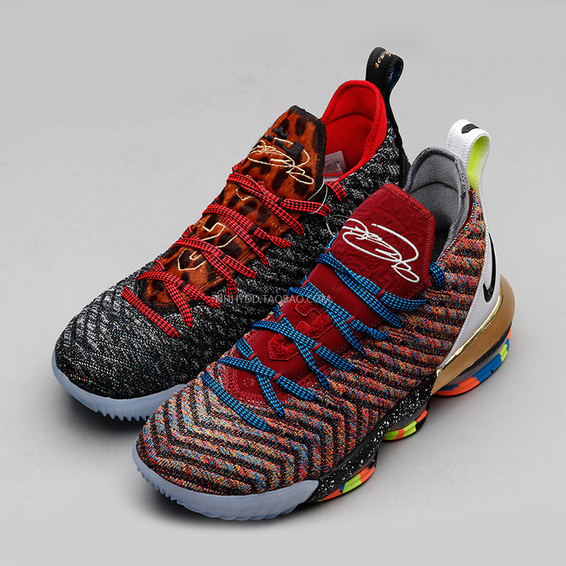 Niu Coax Nike Lebron James 16 LBJ16 รองเท้าบาสเก็ตบอลเป็ดแมนดารินเปิดตัวครั้งแรก BQ6582-900