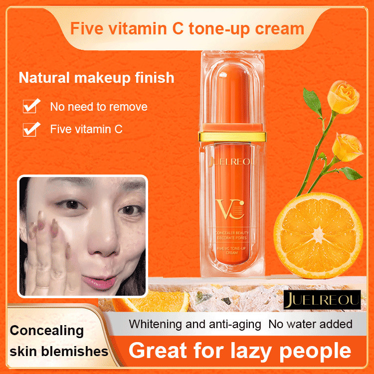 คอนซีลเลอร์ครีมอาหารเสริม VC 30 มล. / ครีมแต่งหน้าวิตามินซี / vc tone up cream / Moisturizing VC Laz