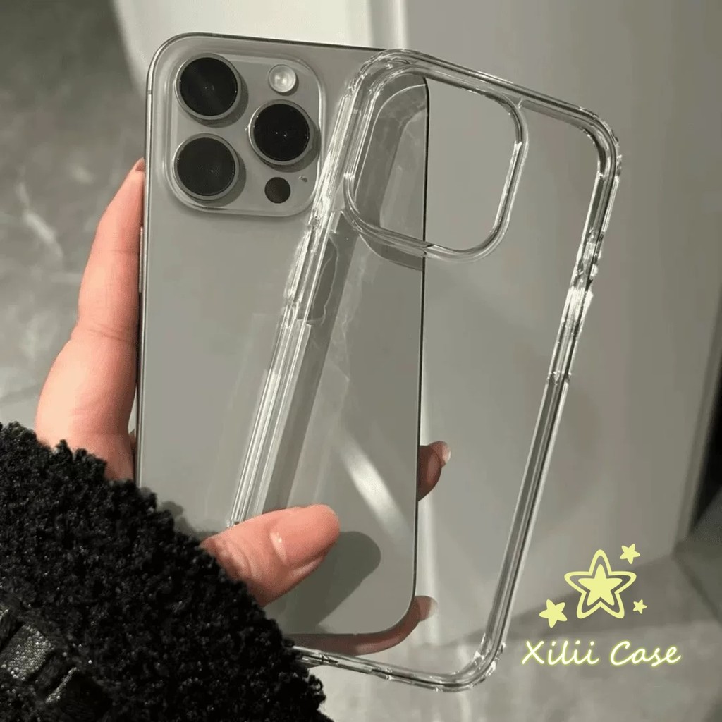 เคสไอโฟน 11 18 16 สำหรับIPhone 16 18 17 13 14 11 15 12 Pro Max 16 XR 14 15 7 8 6s Plus XS X SEเคสใสพรีเมียมแบบมินิมอล