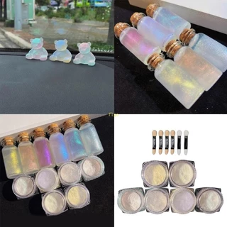 Flgo Artistics Craft Pigment Powder หลากสี Auroras สูตรพกพาสําหรับการสร้างเรซินเครื่องประดับ