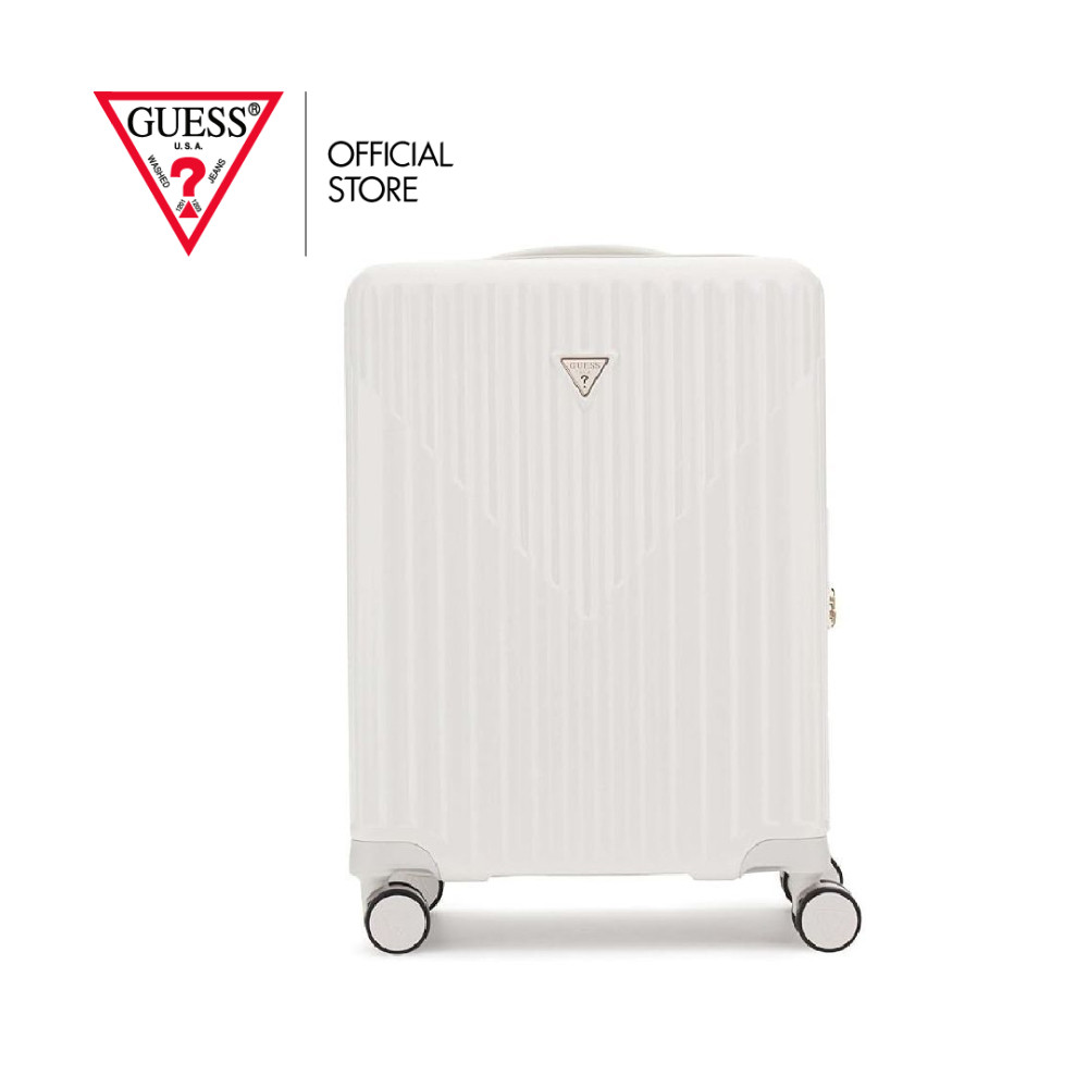 GUESS กระเป๋าเดินทาง CENTENNIAL 18 IN 8-WHEELER HN9675983 สีขาว