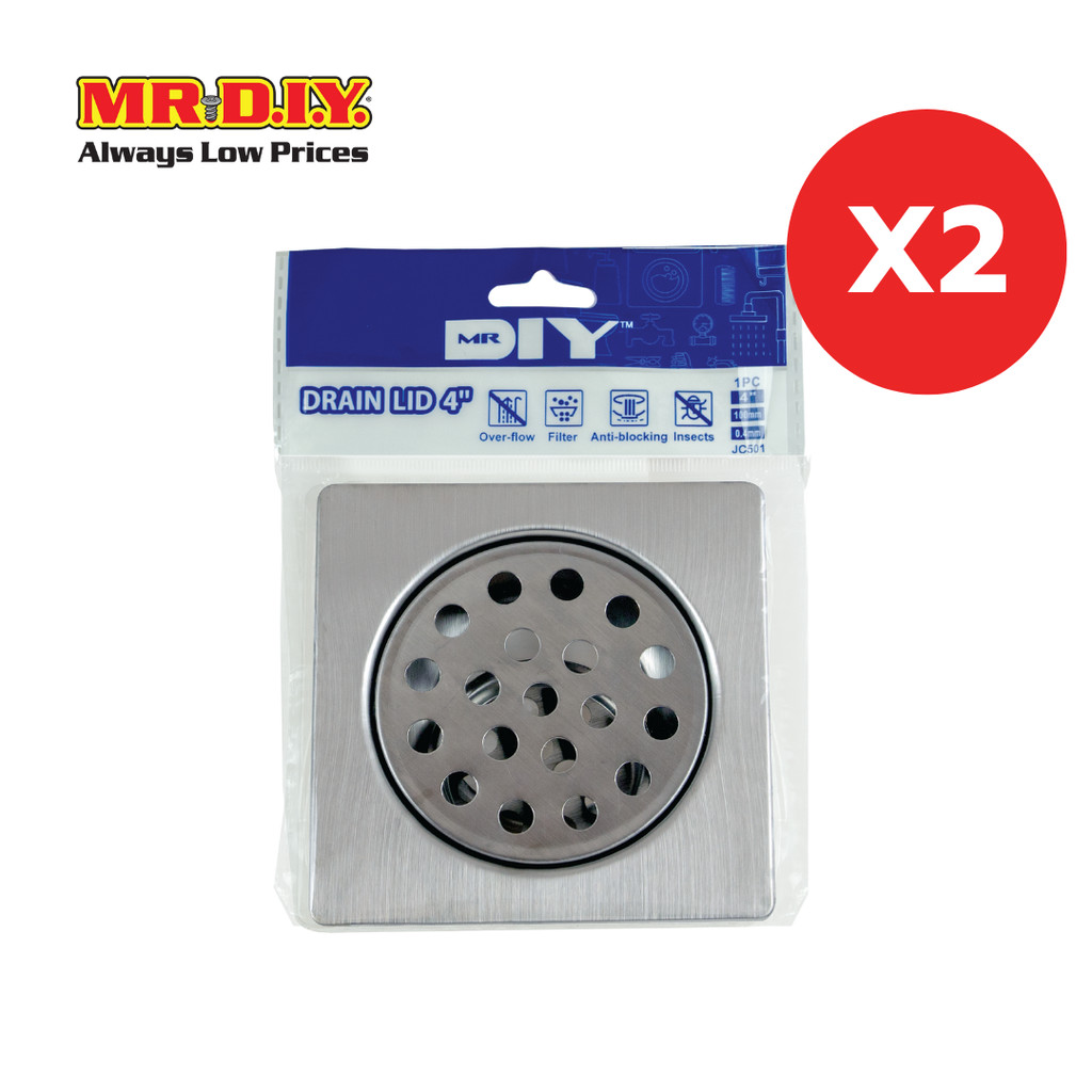 [2 แพ็ก] MR.D.I.Y. ฝาปิดท่อน้ำสแตนเลส รุ่น JC501 ขนาด 4 นิ้ว