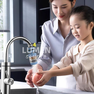 หัวต่อก๊อกกรองน้ำหมุนได้ 360°C(อัพเกรดใหม่) ชั้นกรอง 6ชั้น กันน้ำกระเด็น หัวกรองก๊อกน้ำ ที่กรองน้ำ หัวกรองน้ำ ระบบน้ำ