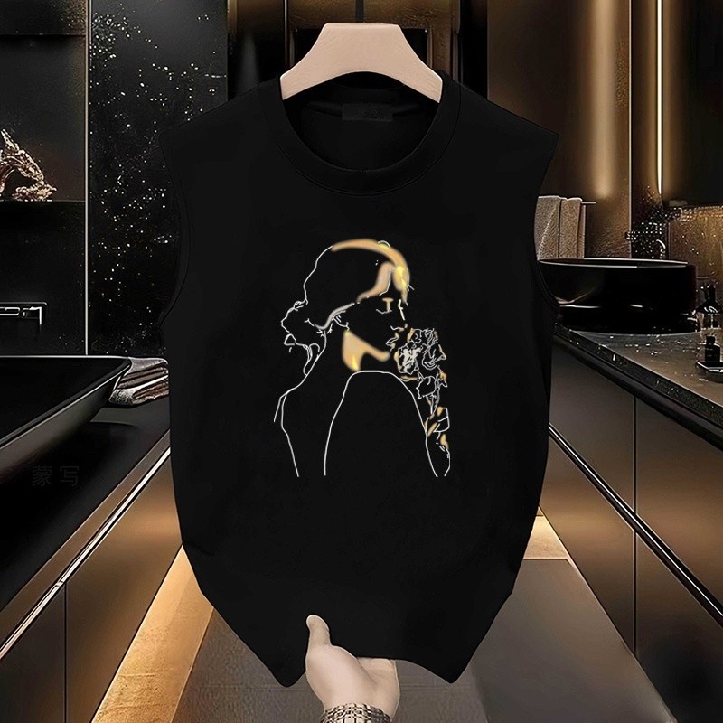 softwhimsy  เสื้อแขนกุด โอเวอร์ไซส์ แฟชั่นและลำลอง (ผ้าฝ้าย) เสื้อกล้าม โอเวอร์ไซส์ สไตล์เกาหลี ชาย-หญิง ใส่ได้