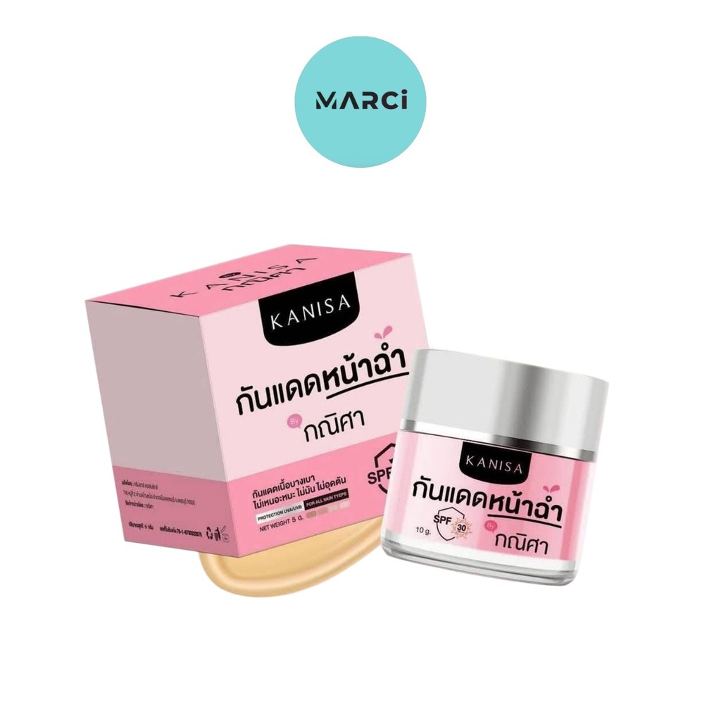 [1 กระปุก] กันแดดหน้าฉ่ำ กณิศา [5 กรัม/กระปุก] ครีมกันแดด หน้าฉ่ำวาว SPF 30 PA+++