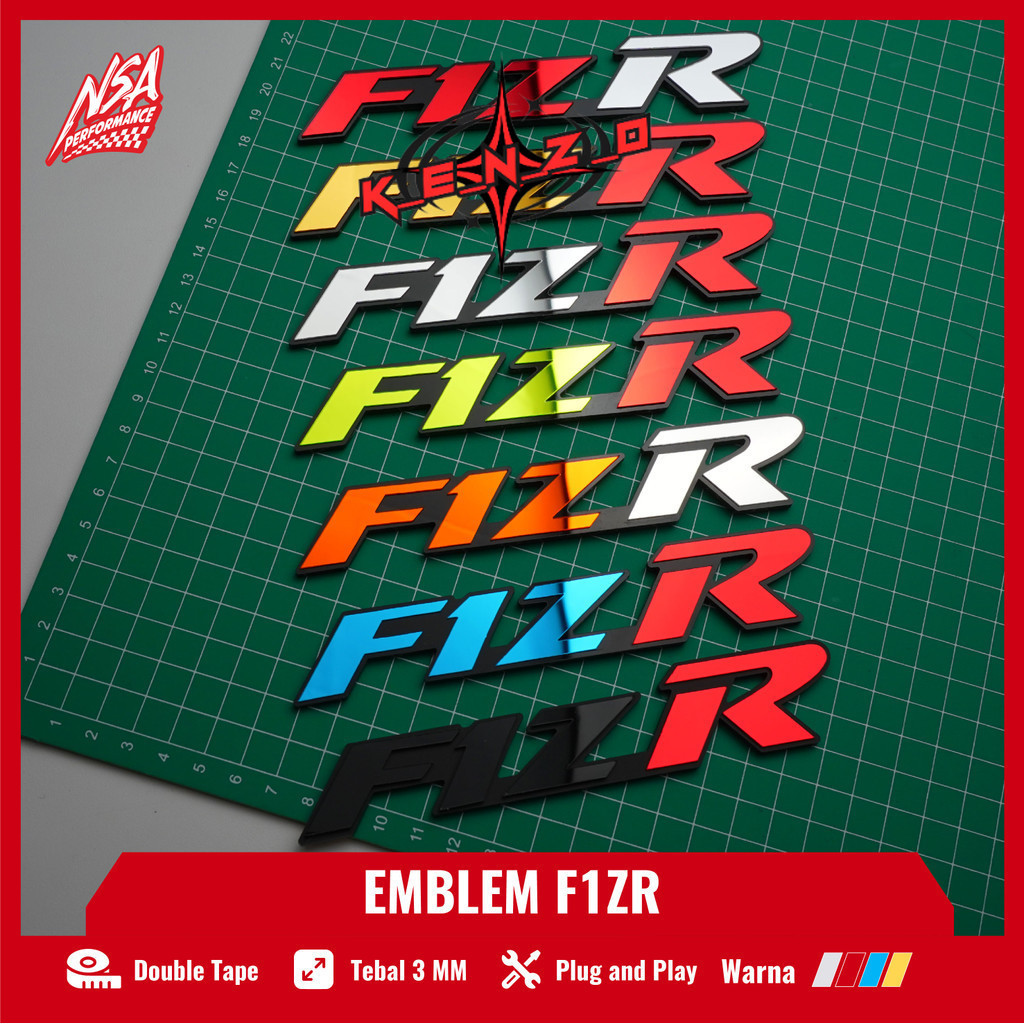 K_E_N_Z_O Yamaha F1zr 3d สัญลักษณ์รถจักรยานยนต์ 2pcs Fizr โลโก้นูนไม่ Yamaha Fizr สติกเกอร์ F1zr อุป