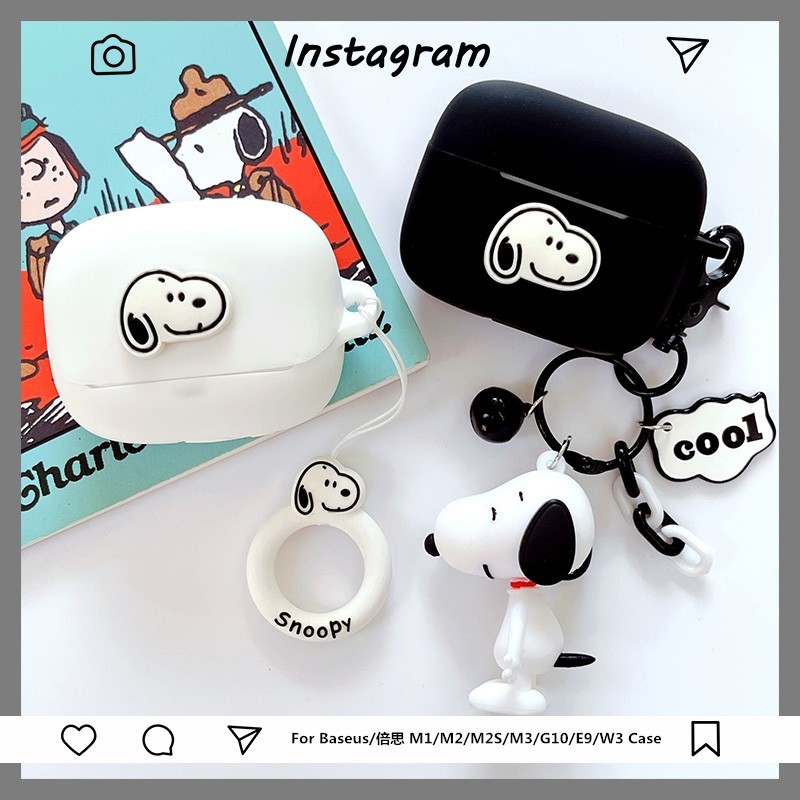 เหมาะสําหรับ Baseus/Baseus M2S Pro/M2 +/ M3S ชุดหูฟังบลูทูธไร้สายซิลิโคนป้องกันกรณี W04plus/M1 กรณีส