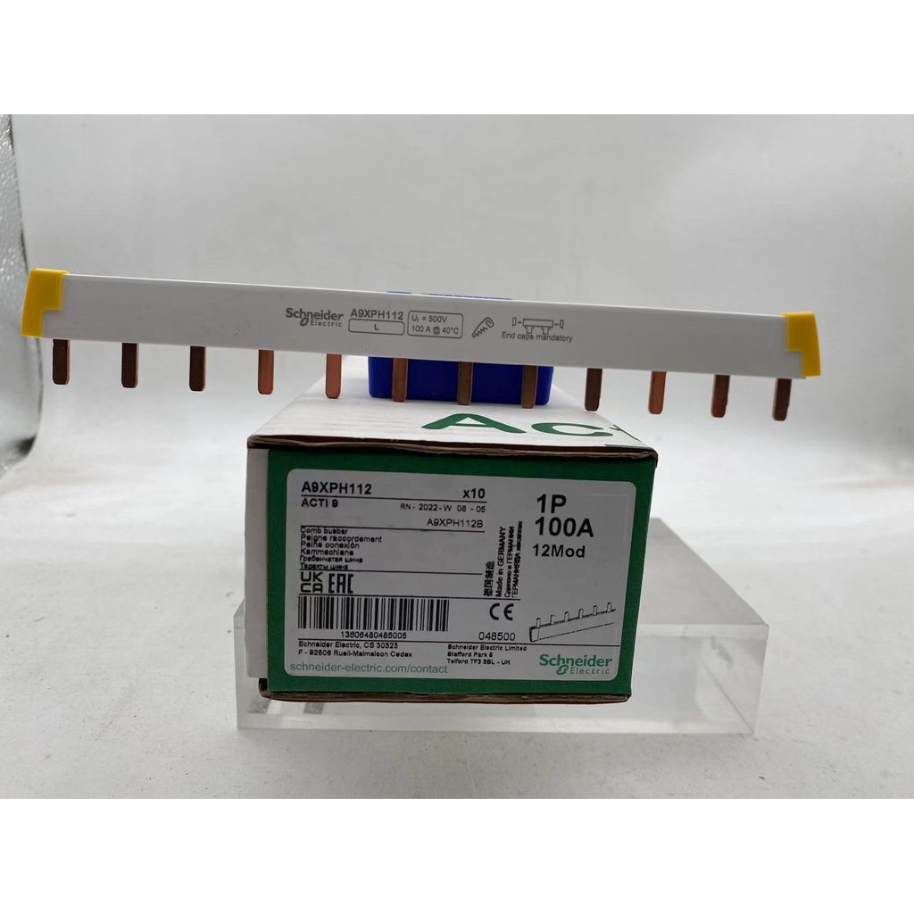 Schneider Busbar 1P Busbar 12-Bit การเชื่อมต่อทองแดงแถวสาย A9XPH112
