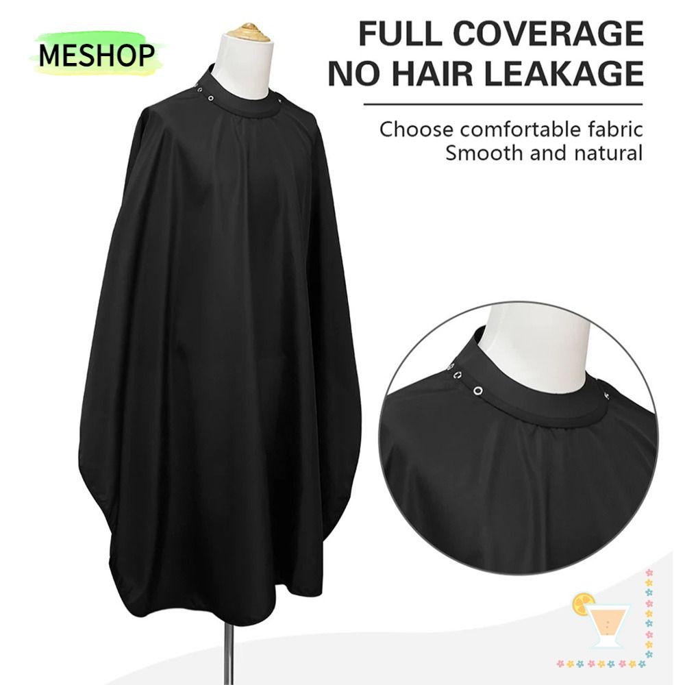 MESHOPTH ผ้าคลุมตัดผม, ผ้าตัดผมซิลิโคนคล้องคอกันน้ํา, เสื้อคลุมทําผมแบบซ่อนหัวเข็มขัด