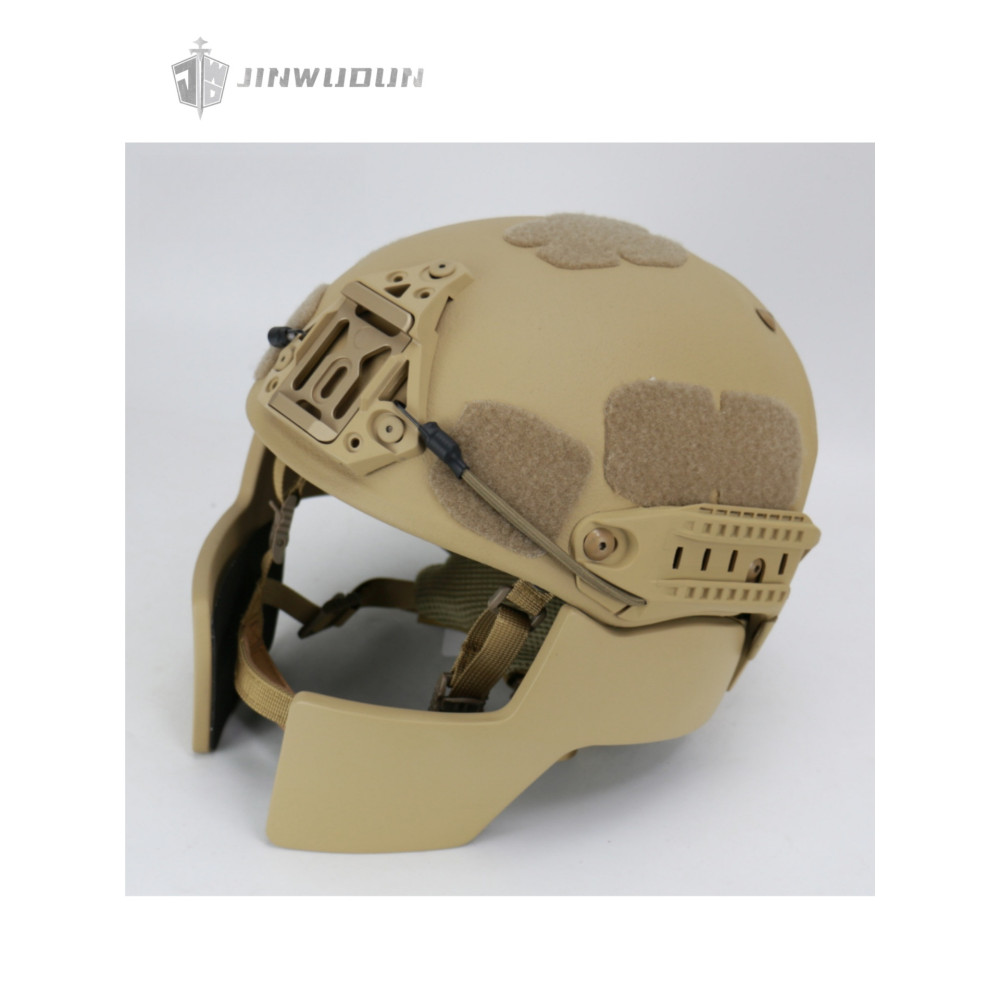 หมวกกันกระสุน Jinwu Shield-AirFrame และชุดป้องกันใบหน้า GA3 เกรดทหาร Fang Lun สำหรับการป้องกันตัวเอง