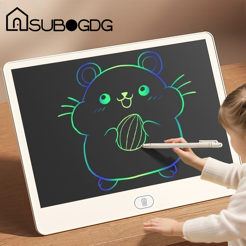 COD กระดานวาดภาพสำหรับเด็ก หน้าจอ LCD วาดภาพสี การวาดภาพของเด็ก กระดานวาดภาพขนาด 16 นิ้ว บรรจุภัณฑ์กล่องของขวัญที่สวยงาม