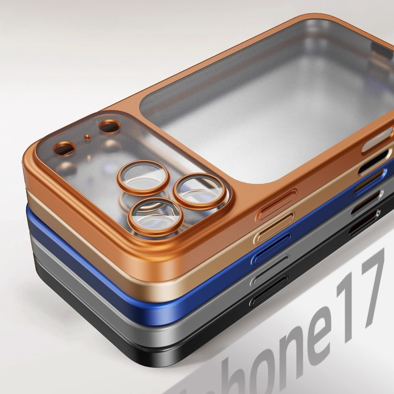 Frosted โปร่งใสสําหรับ IPhone 17 Pro Max Air Plaeng กรอบเต็มเลนส์เกราะป้องกัน Matte PC ฝาครอบสําหรับ Iphone17pro