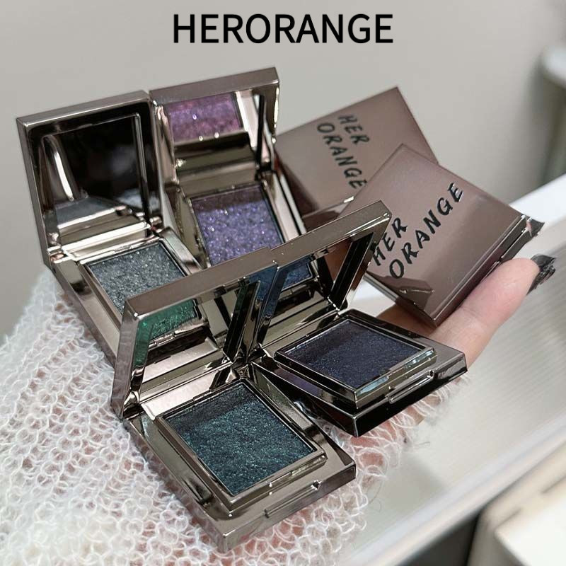 Herorange สีม่วง Pearl Light รมควัน Monochrome อายแชโดว์กระพริบ Pearl Light Brightening Face แต่งหน้าธรรมชาติที่มีสีสันสูงอายแชโดว์ Eye Make-Up