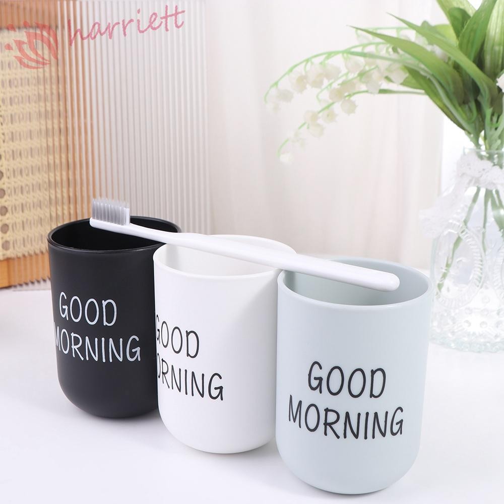 HARRIETT ถ้วยตอนเช้าที่ดีสําหรับเครื่องดื่มนํากลับมาใช้ใหม่สไตล์นอร์ดิกผู้ถือแปรงสีฟันจัดเก็บถ้วยดื่
