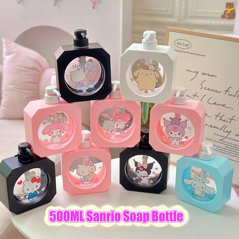 [TA] 500ml Sanrio Hello Kitty Lotion Bottled Anime Kuromi Melody Cinnamoroll แบบพกพากดแชมพูกล่องสบู่