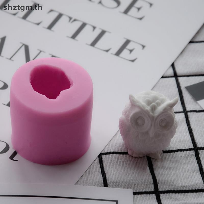 SHZTGM 3D นกฮูกเทียนแม่พิมพ์ซิลิโคนสําหรับเทียน DIY Handmade เรซิ่นแม่พิมพ์ null