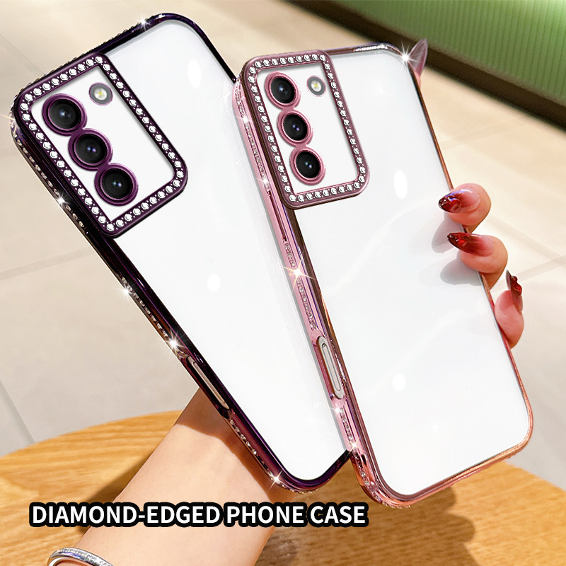 Samsung S21FE SM-G990E SM-G9900 SM-G990B2 SM-G990U2 SM-G990W2 SM-G990U3 S21 FE Electroplated โปร่งใส