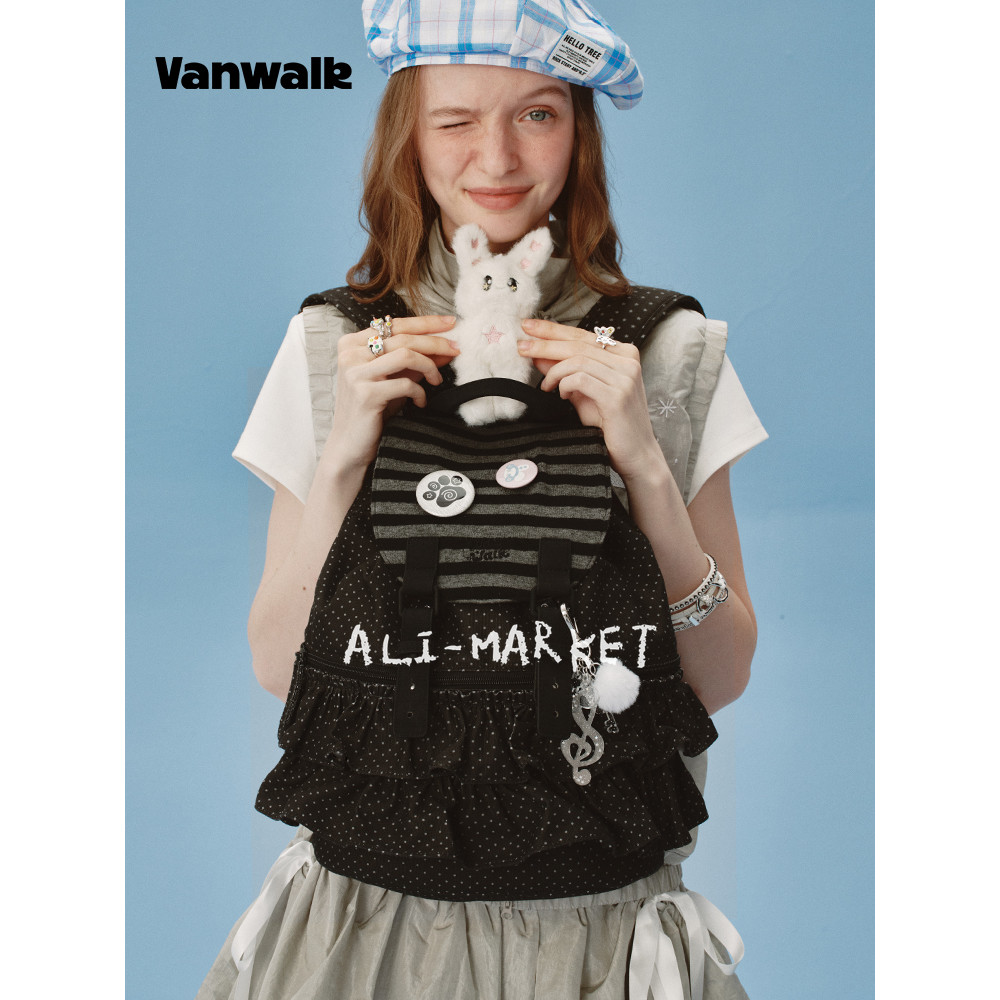 VANWALK Mobile Account Series New Skirt Edge Backpack for Girls Travel Small Backpack