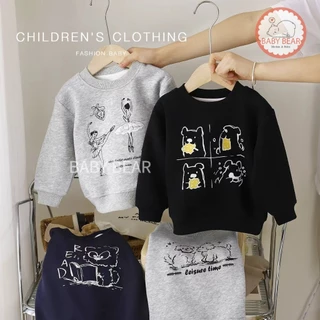 สเวตเตอร์เด็ก เสื้อกันหนาวเด็ก เสื้อแขนยาว คอกลม สไตล์เกาหลี