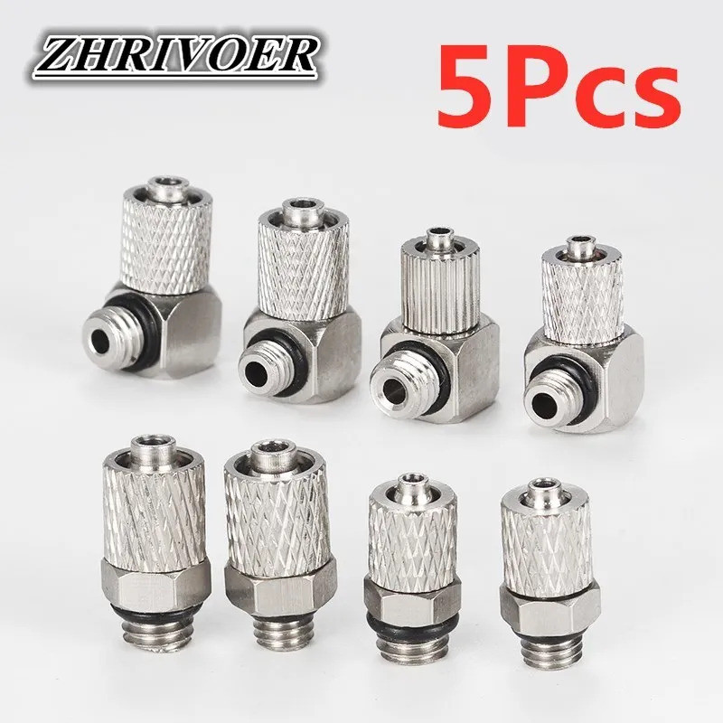5 ชิ้นด้ายชาย M3 M4 M5 M6 - Air Tube 3 มิลลิเมตร 4 มิลลิเมตร 6 มิลลิเมตร OD Mini Pneumatic ท่อเชื่อม