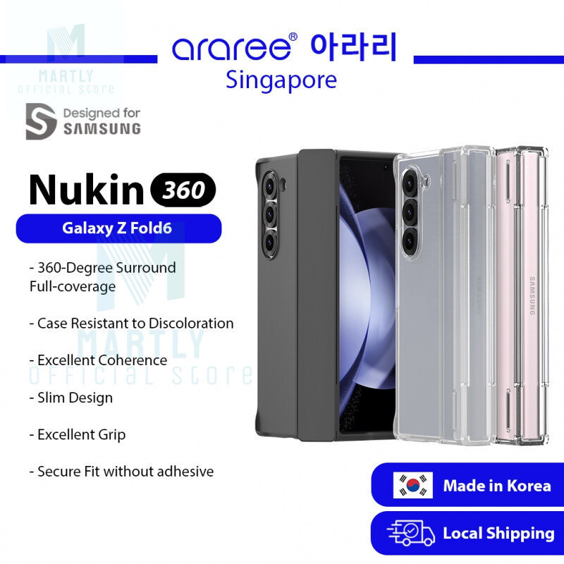 Martly Samsung Galaxy Fold 4/ Z Fold 5 / Z Fold 6 NUKIN 360 Protection Clear Phone CaseHT99 3BJB