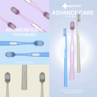 [ใหม่!] Dentiste' Advanced Care & Premium Toothbrush แปรงสีฟันขนนุ่ม 0.01 มม. หัวแปรงกว้างพิเศษ 15 มม. สีม่วง เทา ฟ้า